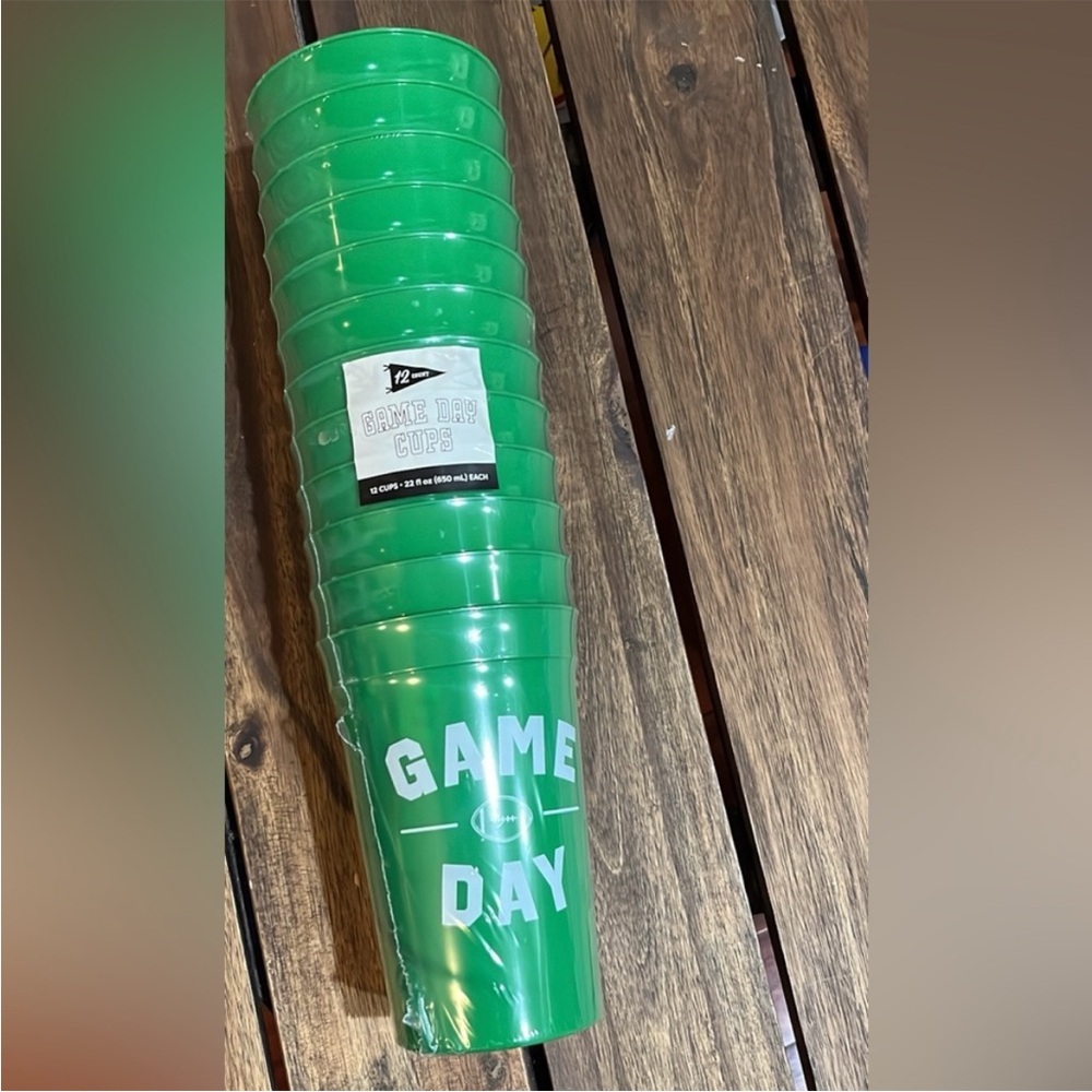 Green Game Day Cups